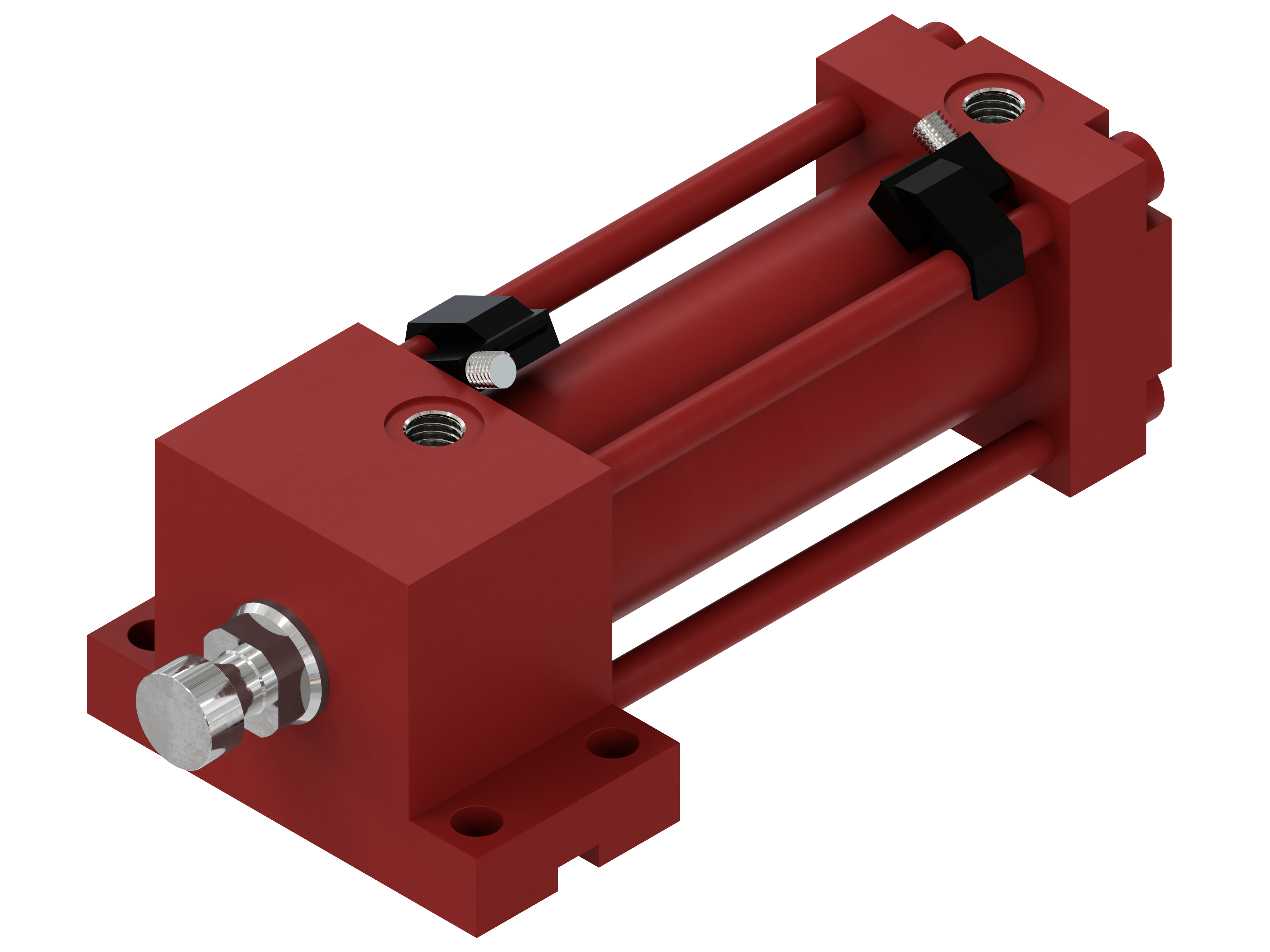 Hydraulic cylinder, double acting, HVB serie - Mounting by low head lugs