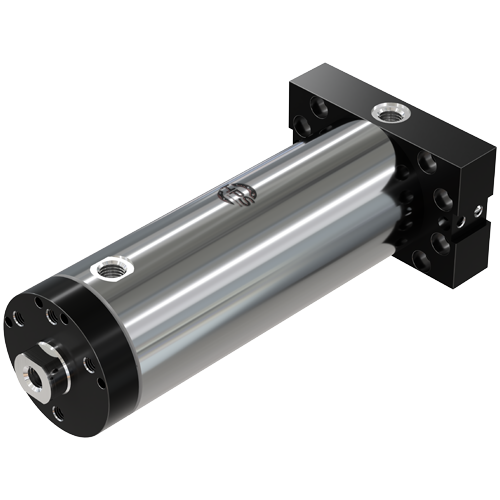 Hydraulic cylinder with external guidance