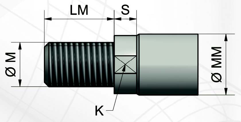 Vérin hydraulique double effet, série VFA - Fixation MF1